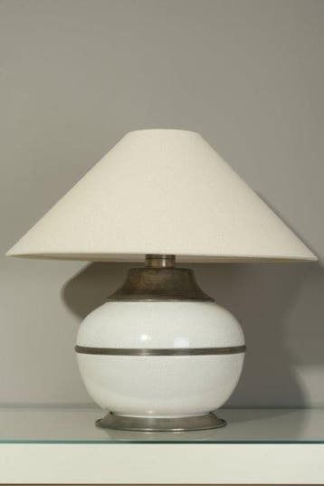 Chique Grote Porseleinen Tafellamp - Jaren 60 - Tafellamp -