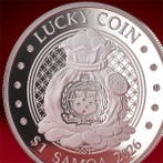 Samoa. 2026 Samoa $1 Lucky Coin - Maneki-neko Ag (Zonder