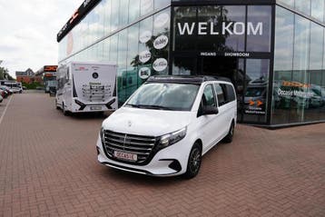 Mercedes Vantourer met automaat, trekhaak en hefdak 62008, Buscamper of Camperbus