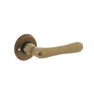 Deurklink Trento met ronde rozet 50x5mm messing getrommel..., Doe-het-zelf en Bouw, Hang- en Sluitwerk, Ophalen of Verzenden, Nieuw