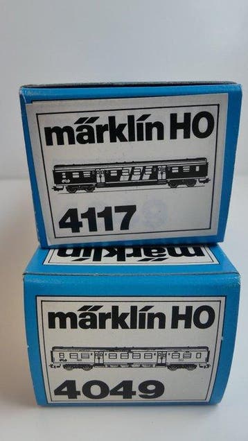 Märklin H0 - 4049 / 4117 - Modeltrein personenwagen (2) - NS, Hobby en Vrije tijd, Nieuw