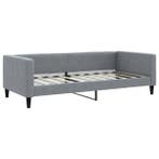Slaapbank 90x190 stof lichtgrijs | Retour Deal 65% | OP = OP, Verzenden