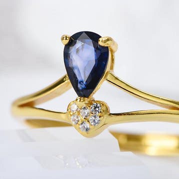 Zonder minimumprijs - Ring - 18 karaat Zilver, Geel goud,