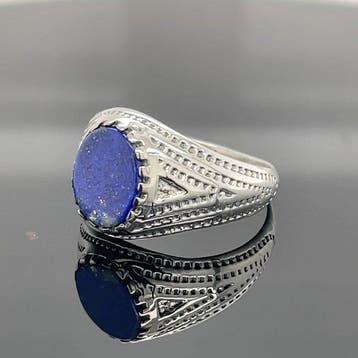 Argent - Bague - lapis-lazuli