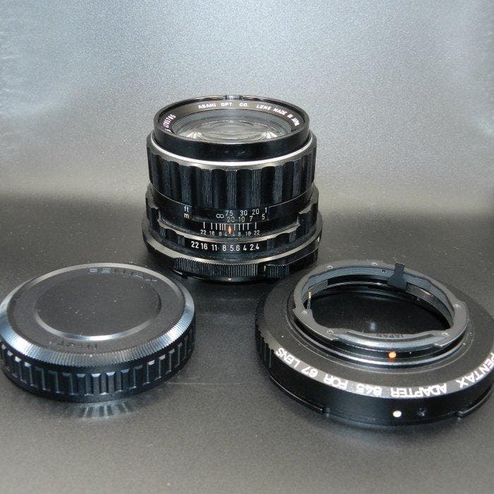 Pentax Super-Takumar 6x7 2,4/105mm + 645 adapter for 67 lens, TV, Hi-fi & Vidéo, Appareils photo analogiques