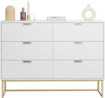 Commode - Dressoir - Ladekast - 100x34x73,5 cm - Wit - UEV, Verzenden, Nieuw