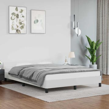 vidaXL Bedframe met hoofdeinde zonder matras 140x200 cm wit, Verzenden, Nieuw