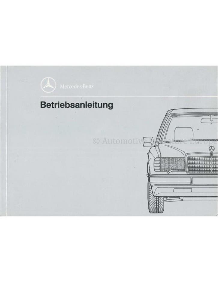 1990 MERCEDES BENZ E KLASSE INSTRUCTIEBOEKJE DUITS, Auto diversen, Handleidingen en Instructieboekjes