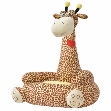 vidaXL Kinderstoel pluche giraffe bruin, Enfants & Bébés, Verzenden