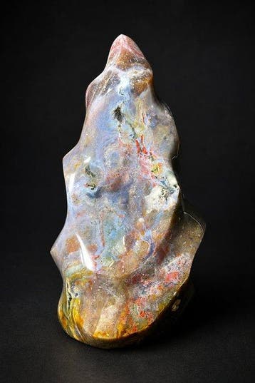 Ocean Jasper vlamvorm met - Kleurrijk patroon - Hoogte: 166