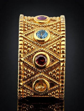 Sans prix de réserve - Bague Bague vintage multi-pierres -, Handtassen en Accessoires, Ringen, Nieuw
