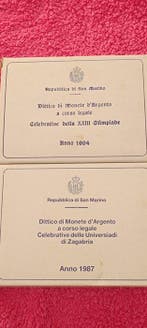 San Marino. Lotto di 4 monete in argento (1984 Olimpiade e