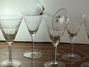 Cristal - Verre à eau (6) - CRISTAL verres à eau et à vin en