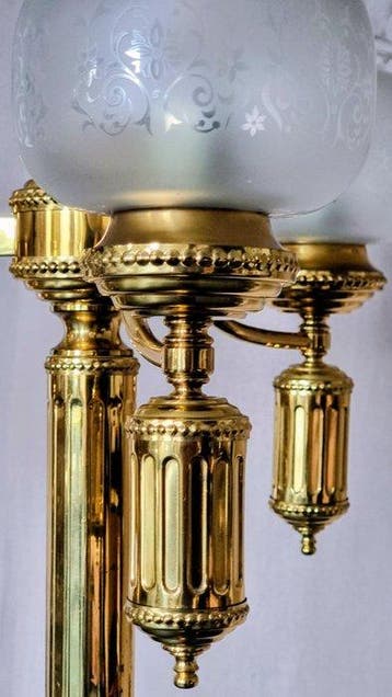 Lampadaire - Laiton - Morceau noble de 1,43 m, Nieuw
