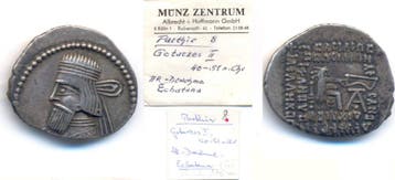 Drachme Ecbatana 40-51 n Chr Parthia: Gotarzes, 40-51 n Chr, Timbres & Monnaies, Monnaies & Billets de banque | Collections, Verzenden