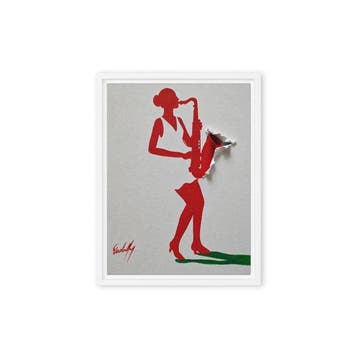 Henry Escobar - saxo ( Impression giclée Fine Art encadrée)