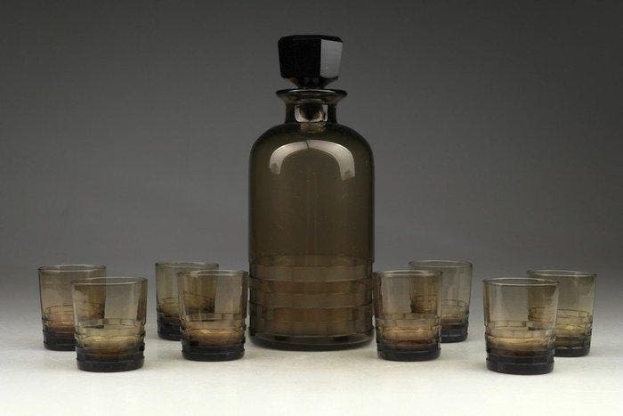 Karaf - Glas, Antiek en Kunst, Kunst | Designobjecten