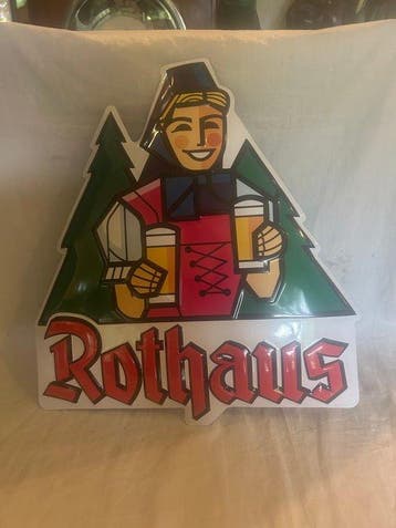 Rdthaus bier - Reclamebord - blik