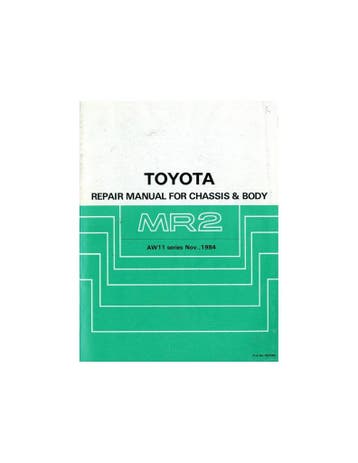 1984 TOYOTA MR2 CHASSIS & CARROSSERIE WERKPLAATSHANDBOEK
