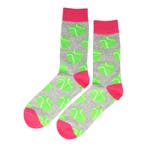 Sokken - Tennis Ballen Print - Groen Grijs Roze - Katoen -