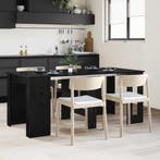 vidaXL Eettafel 180 x 85 x 75 cm Bewerkt hout Zwart eiken, Huis en Inrichting, Tafels | Eettafels, Verzenden, Nieuw