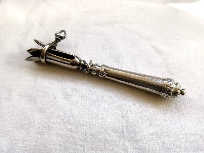 Tang - .950 zilver - 1850-1900 - Tangen voor gigot, Antiek en Kunst, Antiek | Zilver en Goud