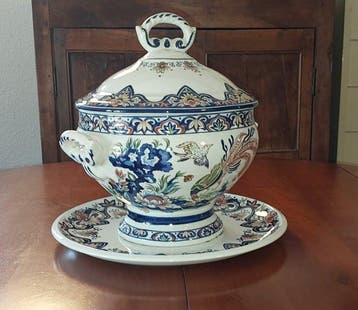 Vieux Rhodes Boch - Soupière - Faïence, Glacis, Céramique -, Antiquités & Art