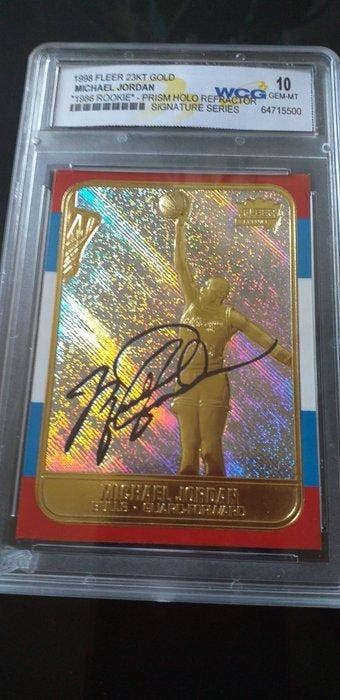1986 Fleer 23KT Gold Michael Jordan Carte en Or 23