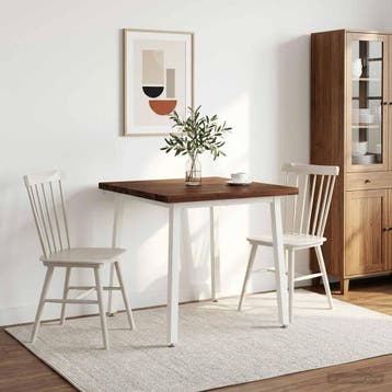 vidaXL 90 x 90 x 75 cm Massief Acacia Hout Donkerbruin en, Huis en Inrichting, Tafels | Eettafels, Verzenden, Nieuw