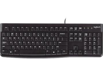 Logitech -  Toetsenbord K120 Azerty Zwart, Verzenden