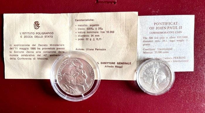 Italie, Vatican. 10000+500 lire 1995 (Sans prix de réserve), Timbres & Monnaies, Monnaies | Europe | Monnaies non-euro