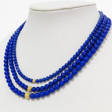 Zonder minimumprijs - Halsketting Zilver Lapis lazuli -, Nieuw