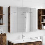 vidaXL Badkamerspiegelkast Rook Eiken 80 x 14.5 x 70 cm, Verzenden, Nieuw