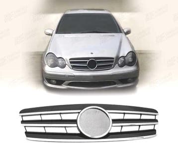 CALANDRE MERCEDES C W203 00-07 SPORTLOOK CHROMÉ NOIR, Verzenden