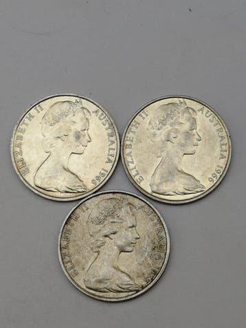 Australië. 50 Cent 1966 (3 coins) (Zonder minimumprijs)
