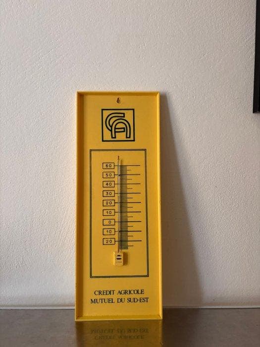 Credit Agricole - Thermometer - Plastic - 40 cm uit de jaren, Antiek en Kunst, Antiek | Wandborden en Tegels
