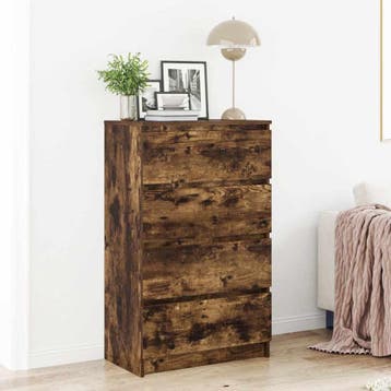 vidaXL Dressoir 60x35x98,5 cm bewerkt hout gerookt, Verzenden