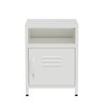 Lendo Online Nachtkastje Metaal 40x40x55 cm Wit, Verzenden