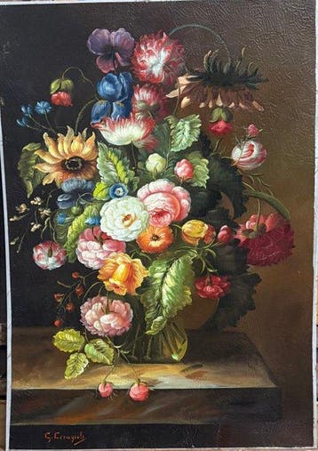 Giorgio Ceragioli (1861-1947), Attr. - Vaso con Fiori