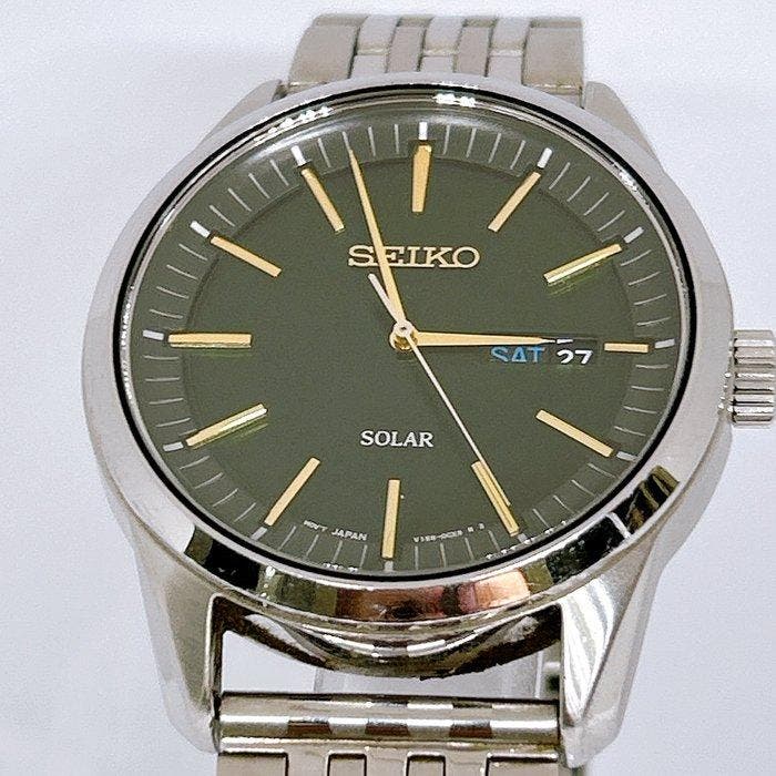 Seiko - Solar - Zonder minimumprijs - V158-0BE0 - Heren -, Bijoux, Sacs & Beauté, Montres | Anciennes | Antiquités