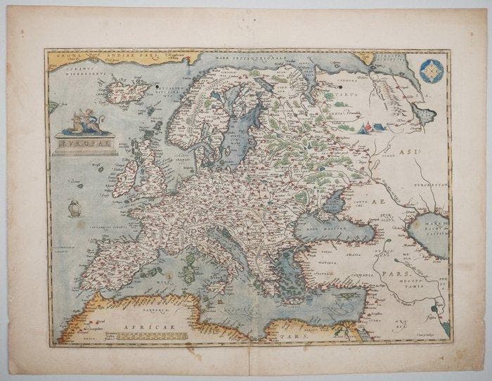 Europa - -; A. Ortelius - Europae - 1561-1580, Boeken, Atlassen en Landkaarten