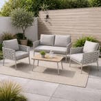 Salon de jardin 4 pièces - gris - 1 banc pour 2 personnes +, Verzenden, Neuf