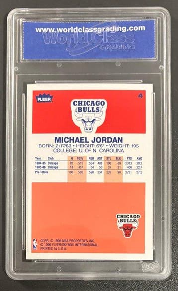 1996/97 Fleer Decade of Excellence Michael Jordan #4 - WCG