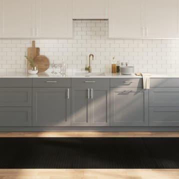 vidaXL Vloerkleed rechthoekig 100x300 cm bamboe zwart, Verzenden
