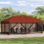 vidaXL Paviljoen met zijwanden 6 x 3 m Terracotta Polyester, Verzenden