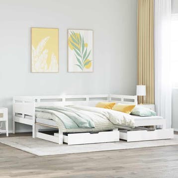 vidaXL Slaapbank met onderschuifbed/lades zonder matras, Verzenden, Nieuw