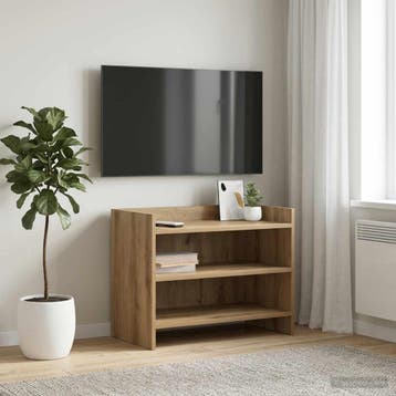 vidaXL TV Kast 60 x 33 x 47 cm Artisanaal eiken Bewerkt hout, Verzenden