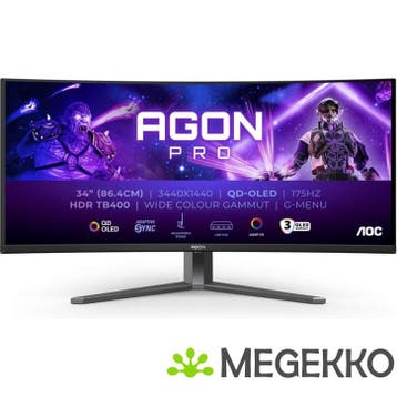 AOC AGON PRO AG346UCD 34  Wide Quad HD 175Hz OLED Curved, Verzenden, Nieuw