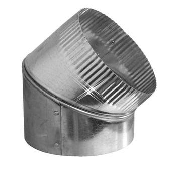 Aluminium bocht 45 graden 110 mm, Verzenden, Nieuw