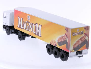 Schaal 1:50 Lion-toys No. DAF 95 400ATi trekker met koelt..., Ophalen of Verzenden, Gebruikt